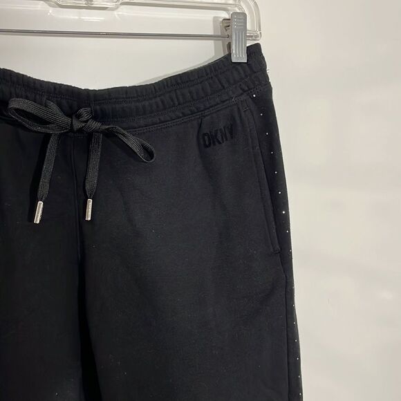 DKNY Sport 2 Piece Embellished Jogger + Pullover Fleece OutFit Black Size Xsmall - Picture 8 of 16